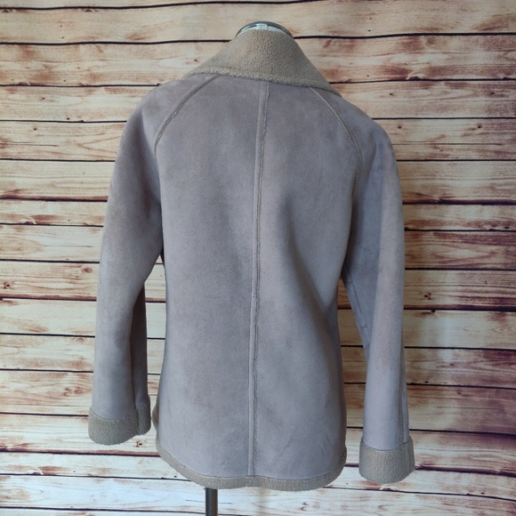 Vintage Laura Ashley Faux Shearling/Suede Coat - Picture 2 of 8